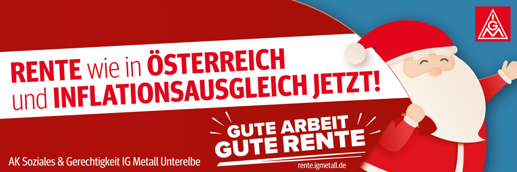 Aufruf zur Stimmzettelaktion 'Rente wie in Österreich - Inflationsausgleich jetzt, Gute Arbeit-gute Rente'